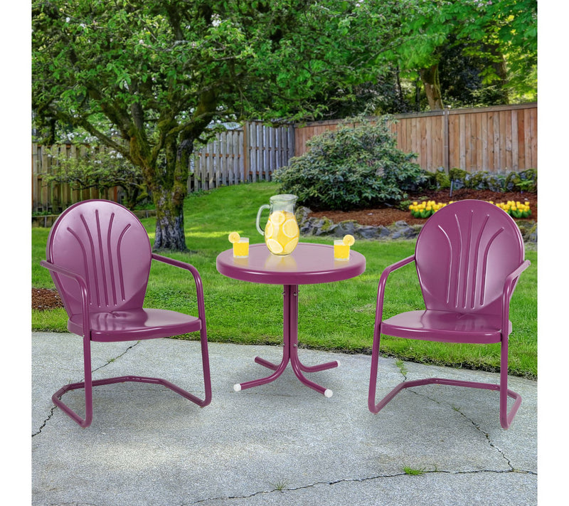Northlight 22" Outdoor Retro Tulip Steel Side Table — View 2