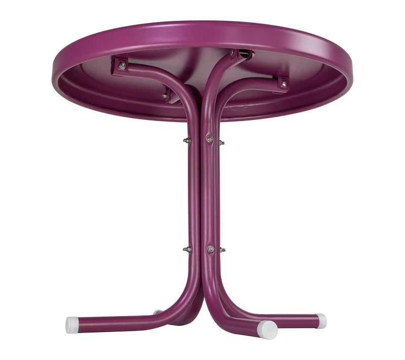 Northlight 22" Outdoor Retro Tulip Steel Side Table — View 3