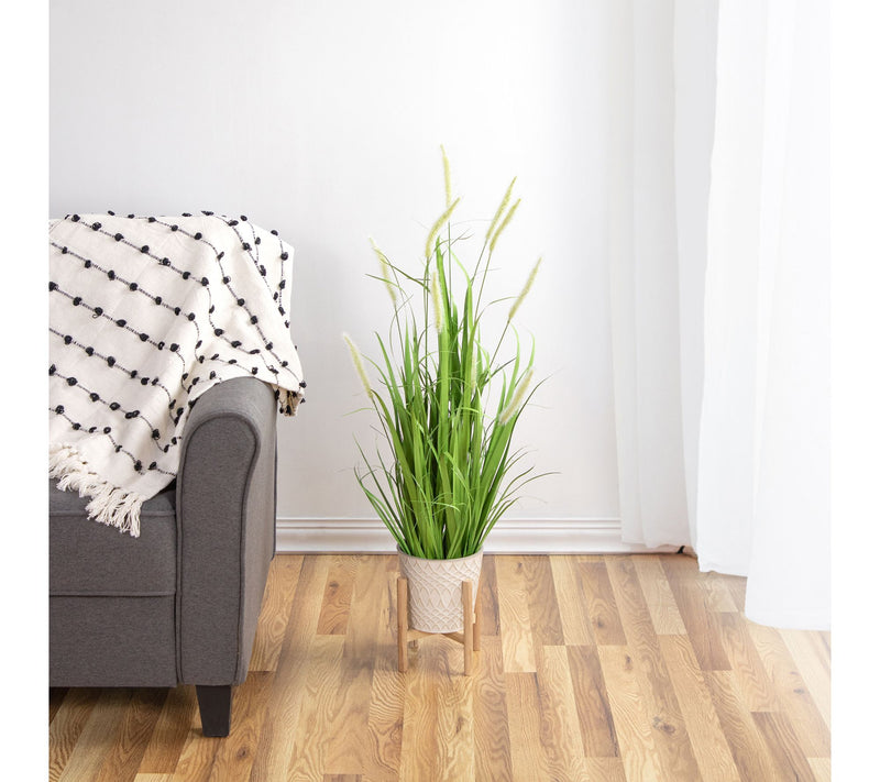 Northlight 36" Potted Green Artificial Onion Grass Plant — View 2