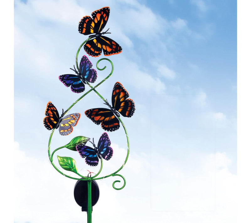 Sunset Vista Designs Solar Butterfly Kaleidoscope Garden Stake — View 8