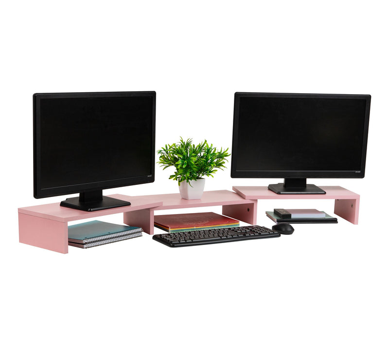 Mind Reader Dual Monitor Stand, Laptop Riser Desktop Organizer — View 12
