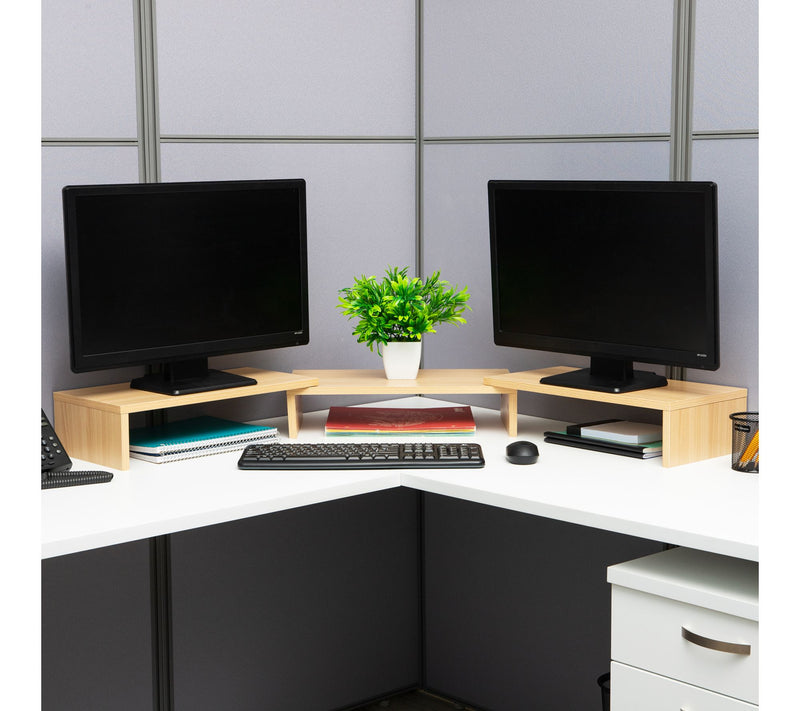 Mind Reader Dual Monitor Stand, Laptop Riser Desktop Organizer — View 6