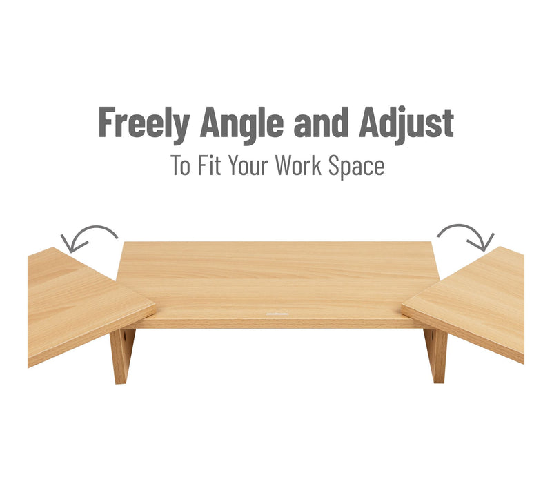 Mind Reader Dual Monitor Stand, Laptop Riser Desktop Organizer — View 5