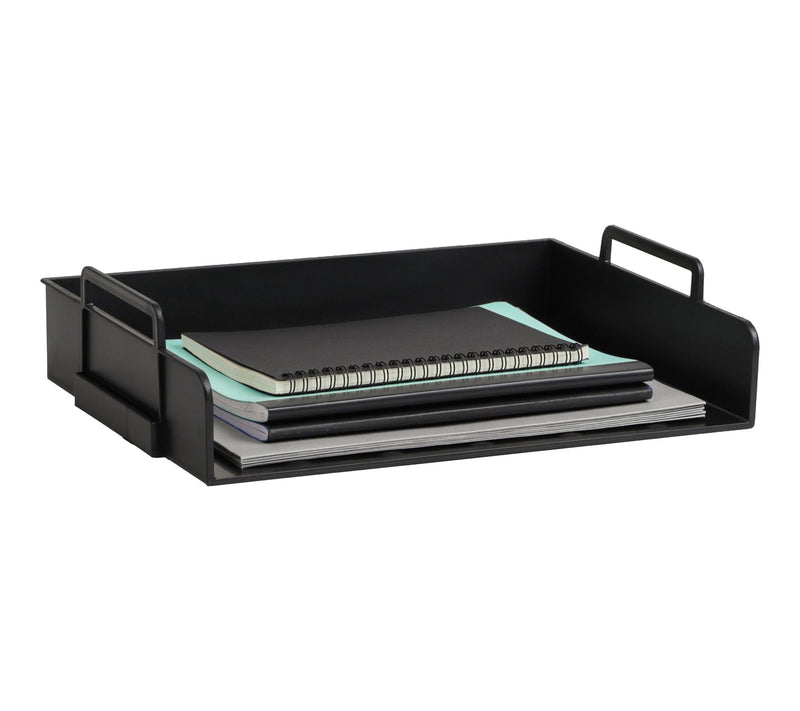Mind Reader Stackable Paper Tray, 4 Piece, Black — View 5