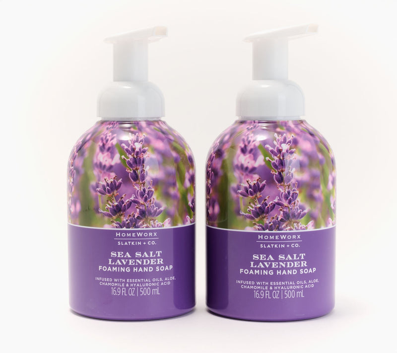 HomeWorx by Slatkin + Co. S/2 Sea Salt Lavendar Foam Hand Soaps — Main view