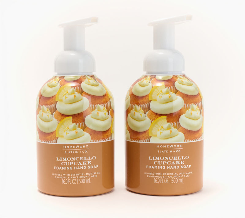 HomeWorx by Slatkin + Co. S/2 Limoncello Cupcake Foam Hand Soaps — Main view