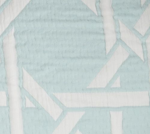 Mrs. H by Dee Hilfiger Trellis Jacquard Twin Blanket & Shams — View 2