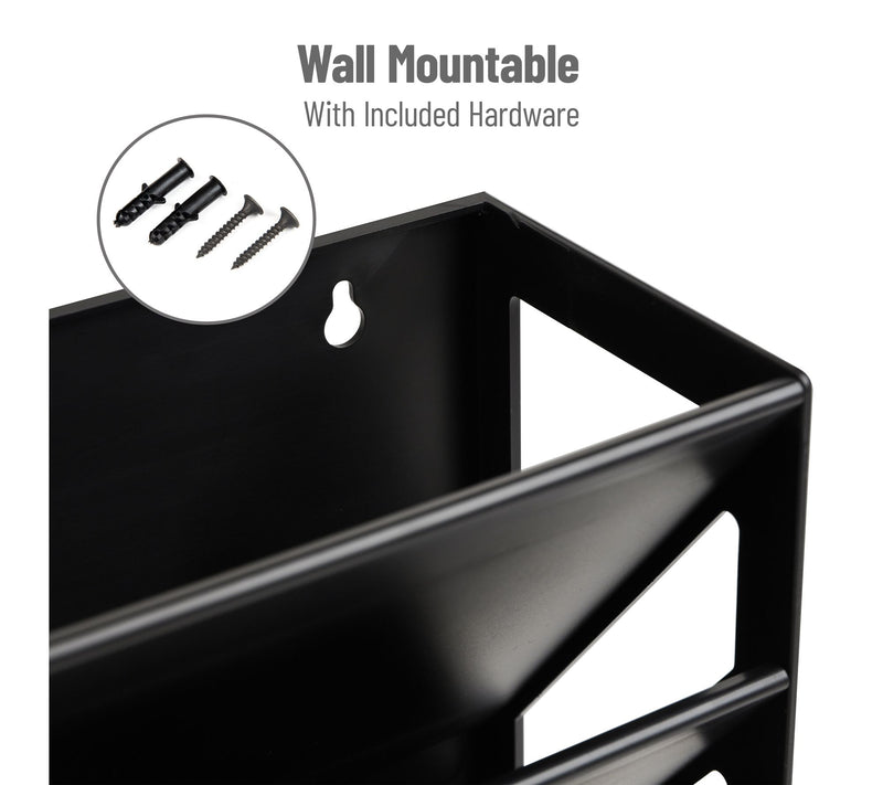 Mind Reader 5-Tier Vertical File Storage, Black — View 4