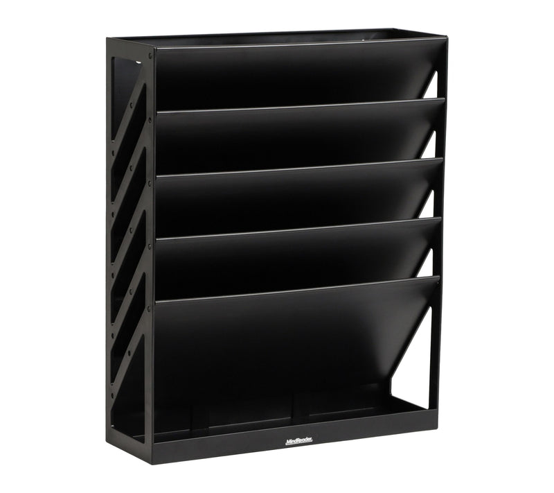 Mind Reader 5-Tier Vertical File Storage, Black — View 7
