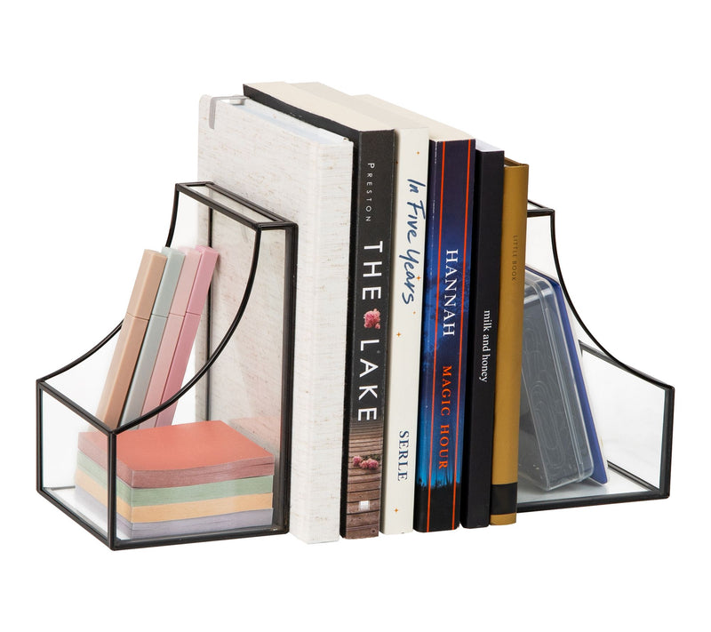 Mind Reader Terrarium Bookends, Decorative Book  Holders — View 4