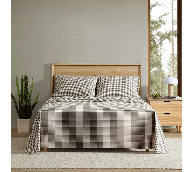 Eddie Bauer Harrison Beige Cotton Percale QueenSheet Set — View 2