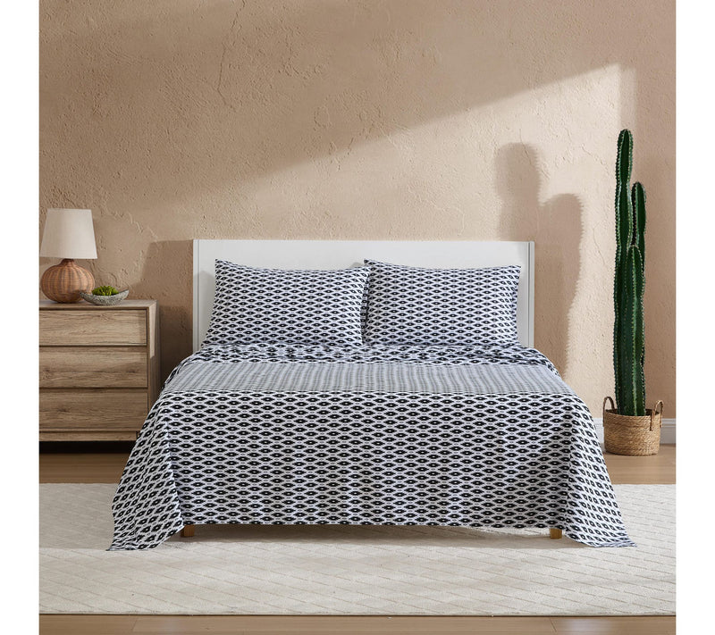 Wrangler Blaze Black King Microfiber Sheet Set — View 2