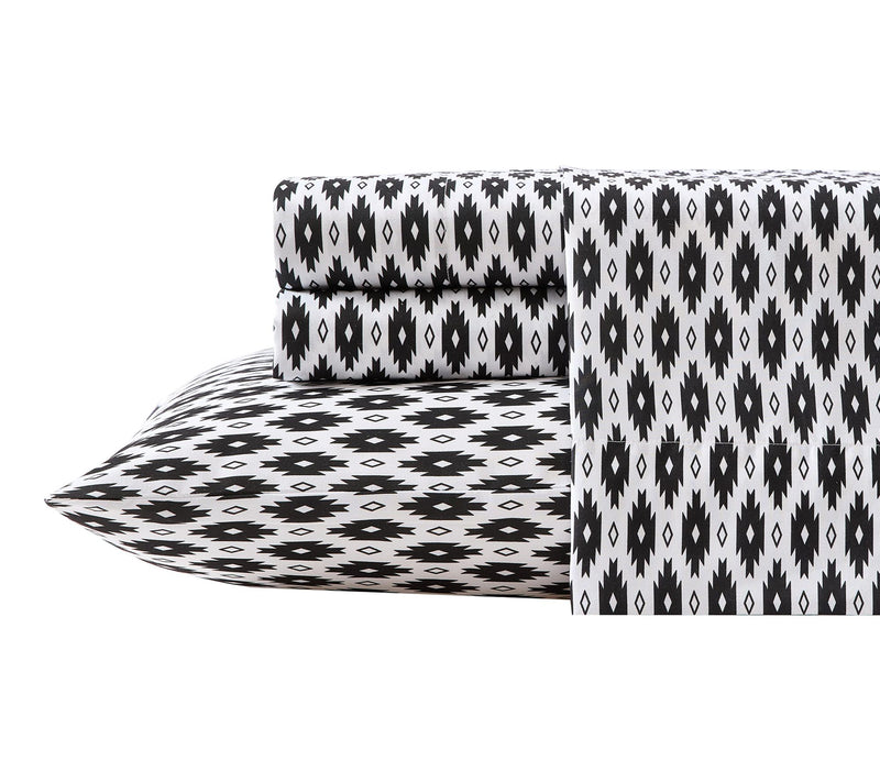 Wrangler Blaze Black Queen Microfiber Sheet Set — View 10