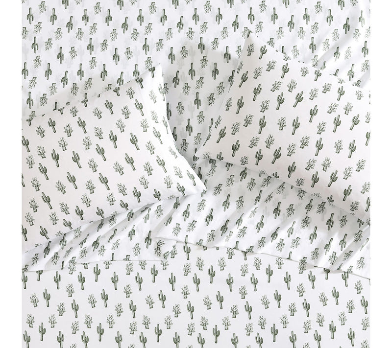 Wrangler Cacti Green Queen Microfiber Sheet Set — View 6