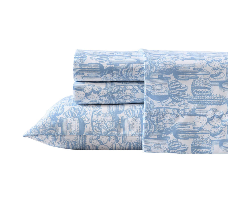 Wrangler Cactus Toile Blue Full Microfiber Sheet Set — View 10