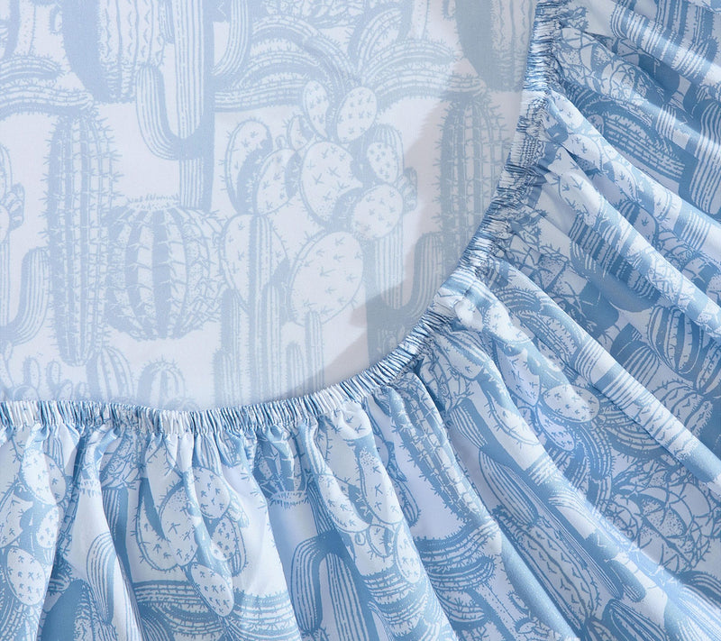 Wrangler Cactus Toile Blue King Microfiber Sheet Set — View 4