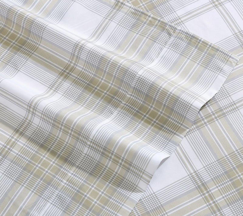 Wrangler Dayton Valley Plaid Beige King Microfiber Sheet Set — View 3