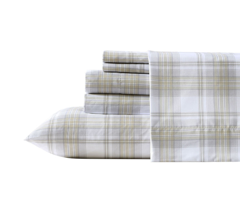Wrangler Dayton Valley Plaid Beige King Microfiber Sheet Set — Main view
