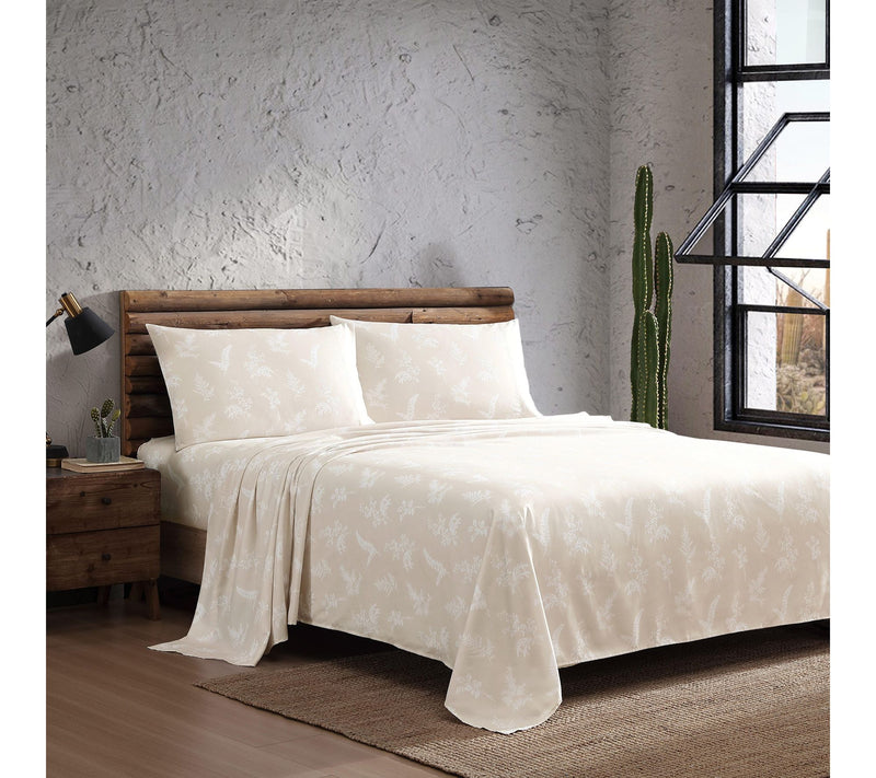 Wrangler Foliage Beige Queen Microfiber Sheet Set — View 2