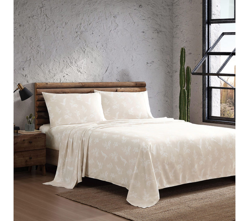 Wrangler Foliage Beige Twin Microfiber Sheet Set — View 2