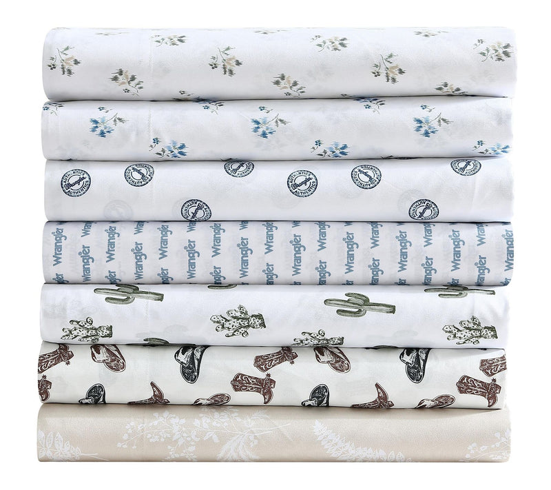 Wrangler Foliage Beige Twin Microfiber Sheet Set — View 8