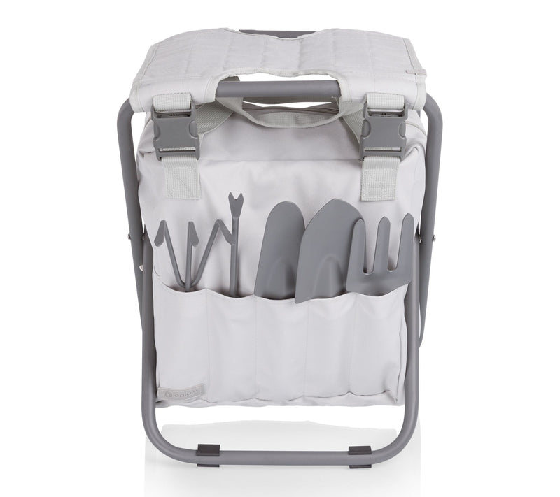 Oniva Portable Folding Seat with Garden Tools Set Organizer — View 3