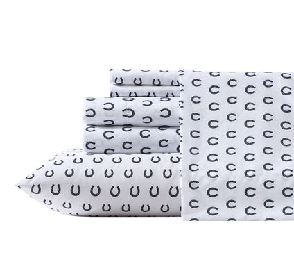 Wrangler Horseshoe Dots Navy TwinXL Microfiberheet Set