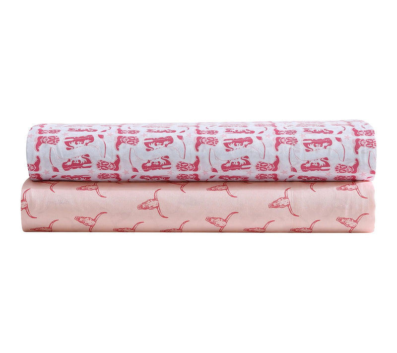 Wrangler Knockin Boots Pink King Microfiber Sheet Set — View 8
