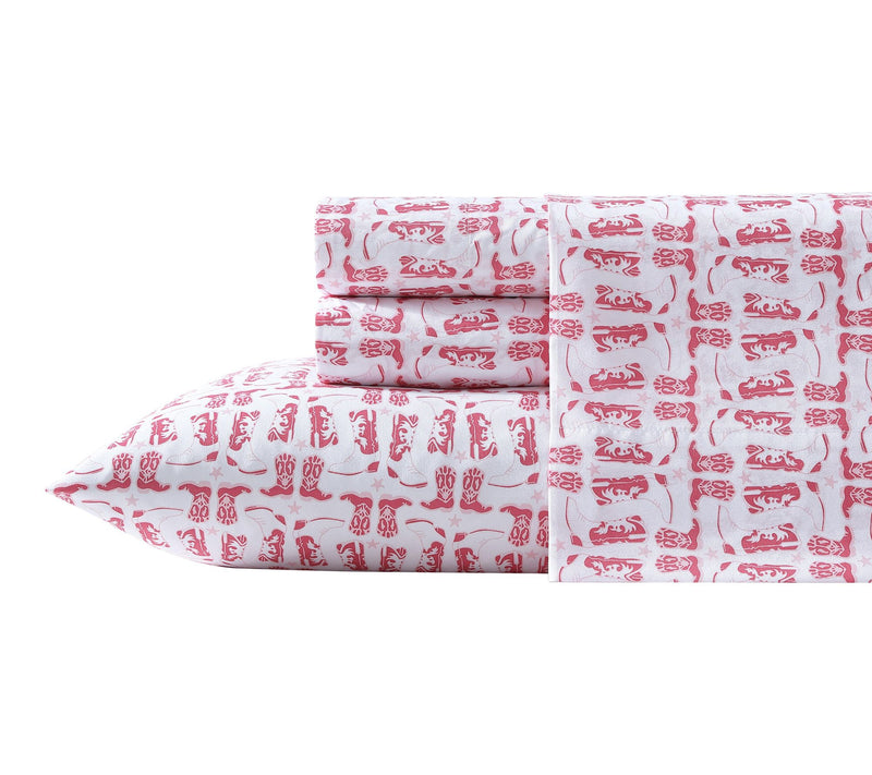 Wrangler Knockin Boots Pink King Microfiber Sheet Set — Main view