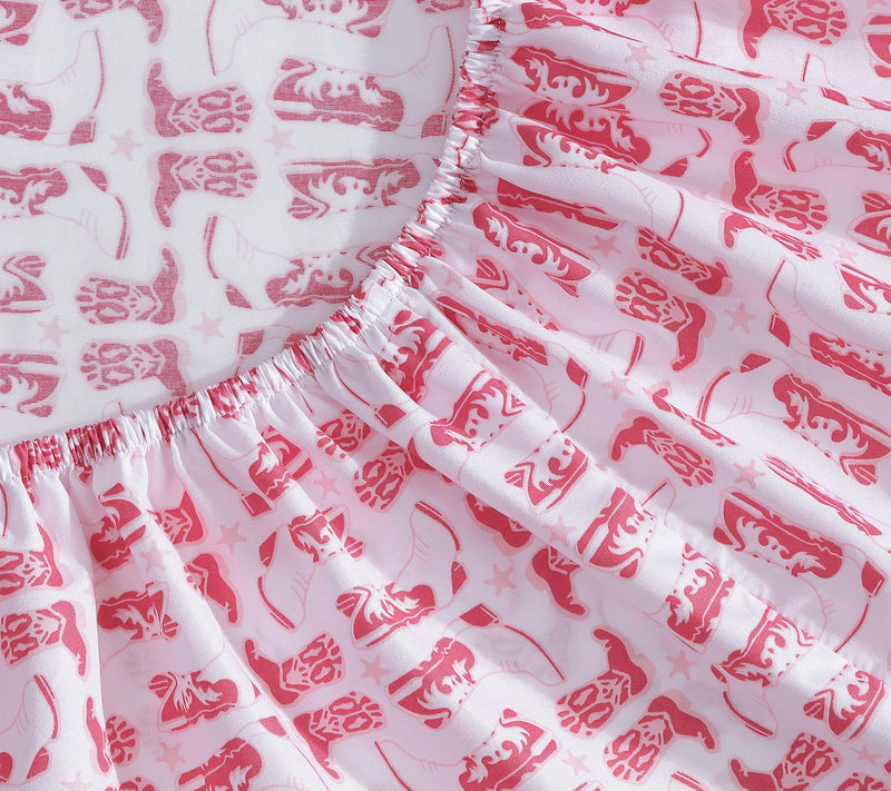 Wrangler Knockin Boots Pink King Microfiber Sheet Set — View 5