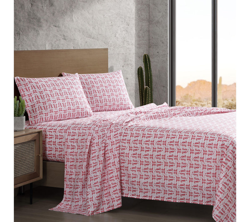 Wrangler Knockin Boots Pink King Microfiber Sheet Set — View 2