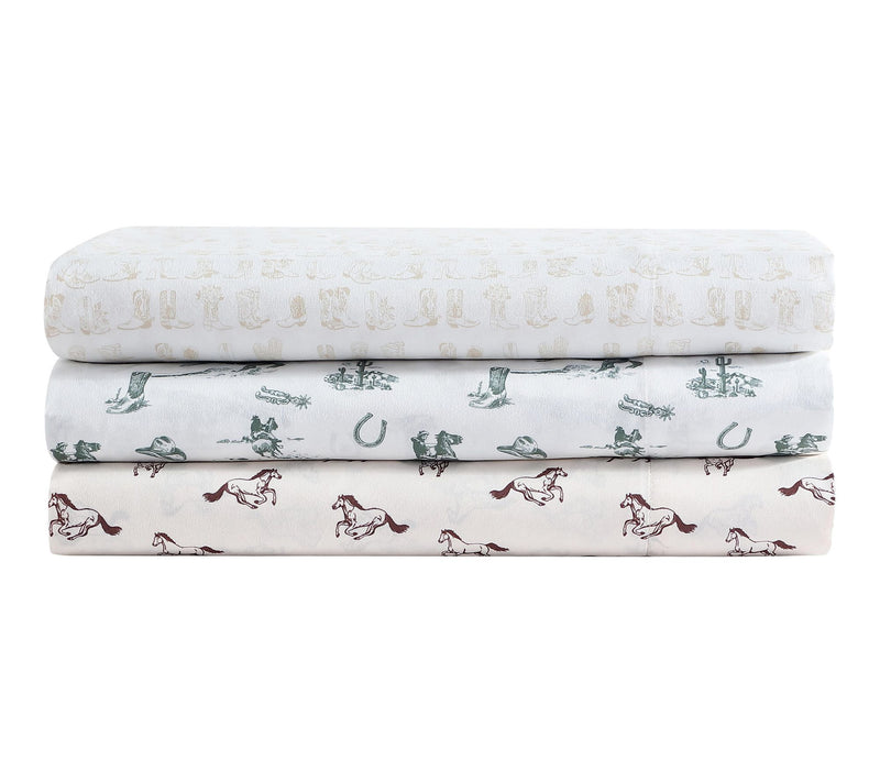 Wrangler Line Dance Sand 6-Pc King Microfiber Sheet Set — View 8