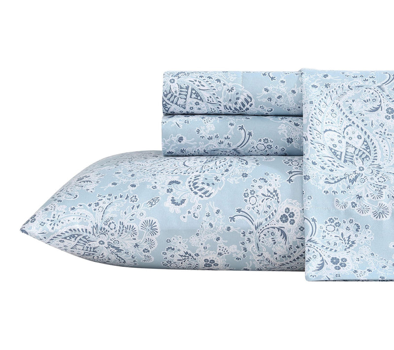 Wrangler Prairieland Paisley Blue King Microfiber Sheet Set — View 2