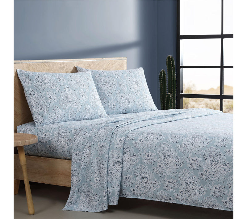 Wrangler Prairieland Paisley Blue King Microfiber Sheet Set — Main view