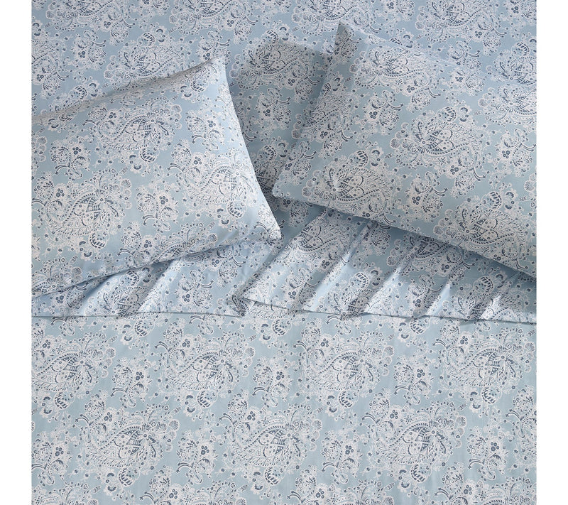 Wrangler Prairieland Paisley Blue King Microfiber Sheet Set — View 3