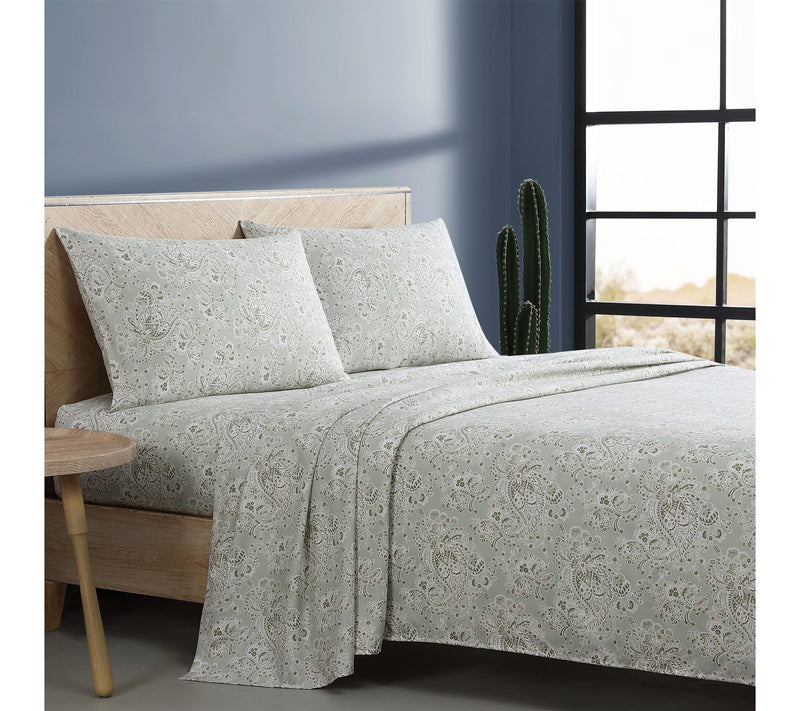 Wrangler Prairieland Paisley Green King Microfiber Sheet Set — Main view