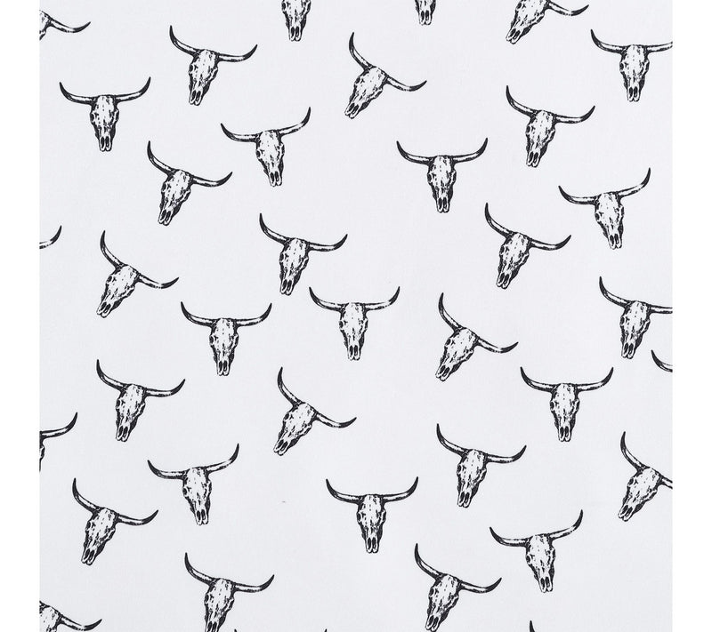 Wrangler Steer Skulls Black Twin Microfiber Sheet Set — View 5