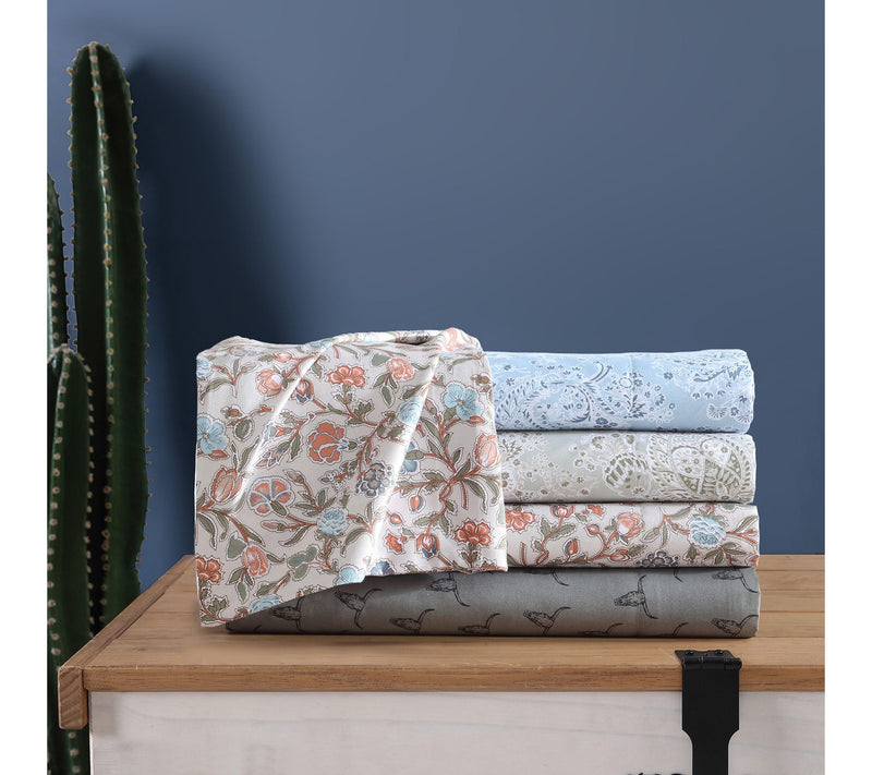 Wrangler Steer Skulls Grey TwinXL Microfiber Sheet Set — View 7