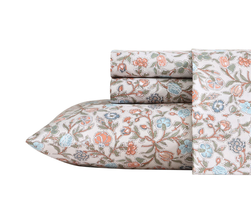 Wrangler Westward Floral Beige King MicrofiberSheet Set — View 2