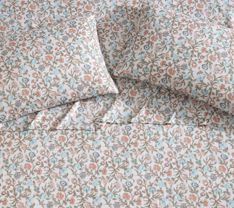 Wrangler Westward Floral Beige Queen MicrofiberSheet Set — View 3