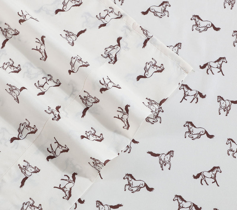 Wrangler Wild Horses 4-Pc Twin Microfiber SheetSet — View 3