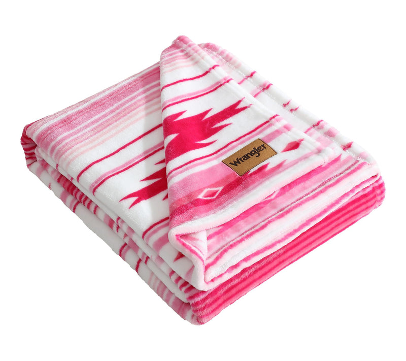 Wrangler Coyote Sands Pink Ultra Plush Fleece 50"X60" Throw — Main view