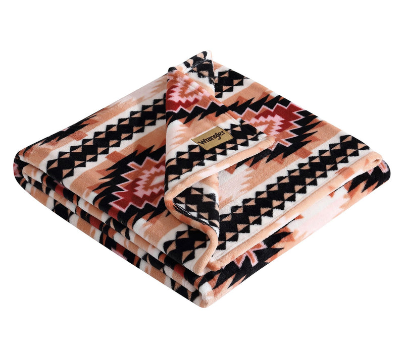 Wrangler Plains Creek Pink Ultra Plush Fleece 50"X70" Throw — View 10
