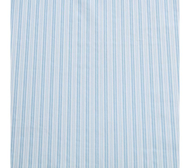 Laura Ashley Bedford Stripe Blue Cotton Queen Sheet Set — View 5