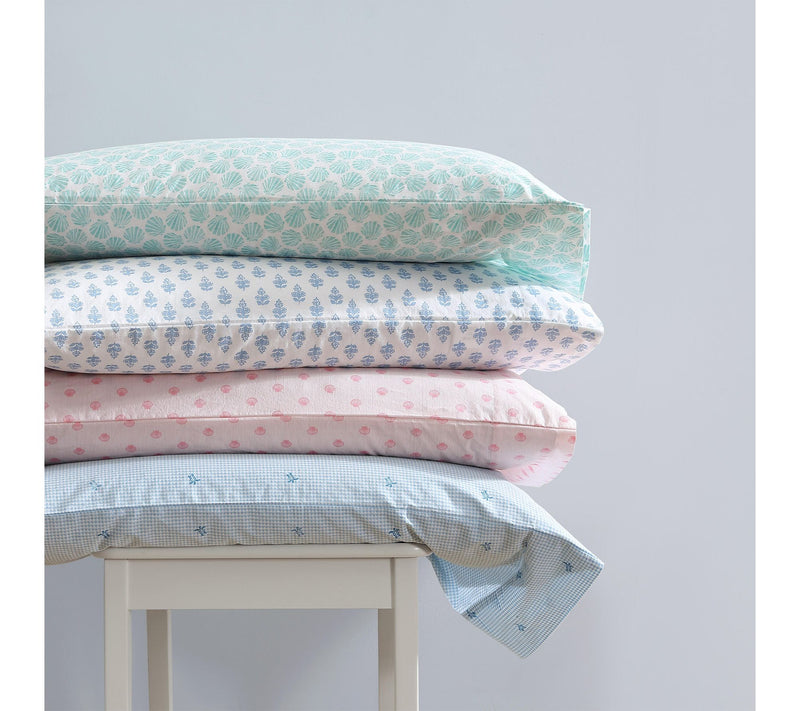 Laura Ashley Margate Shells Teal Cotton Queen Sheet Set — View 7
