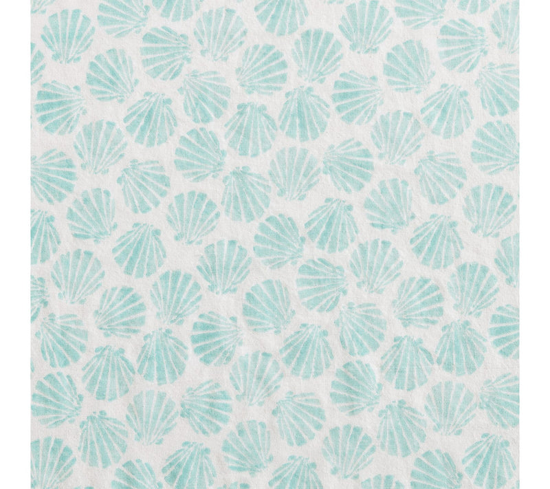 Laura Ashley Margate Shells Teal Cotton Queen Sheet Set — View 6