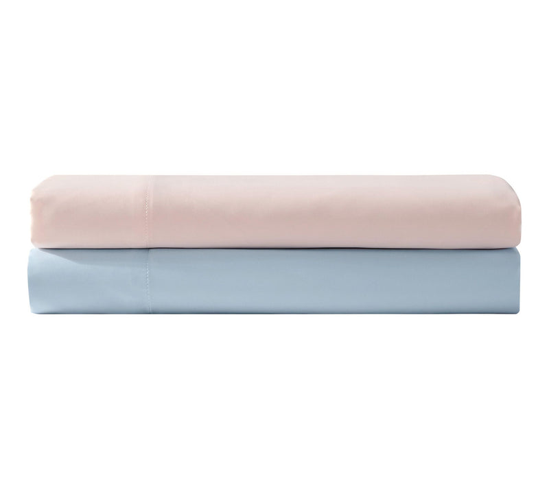 Laura Ashley Satin Bliss Blue Twin Sheet Set — View 8