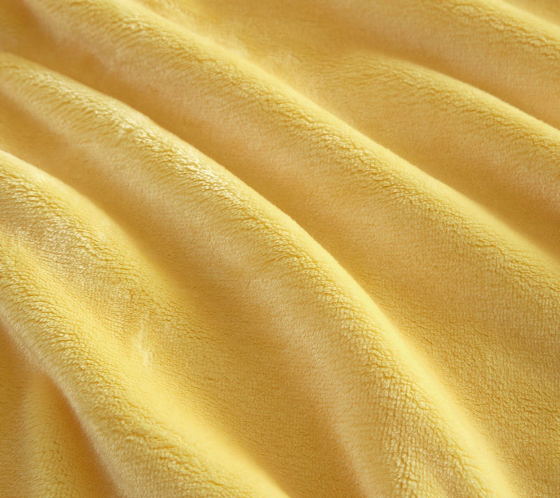 Martha Stewart Bedford Yellow Plush King Blanket — View 5