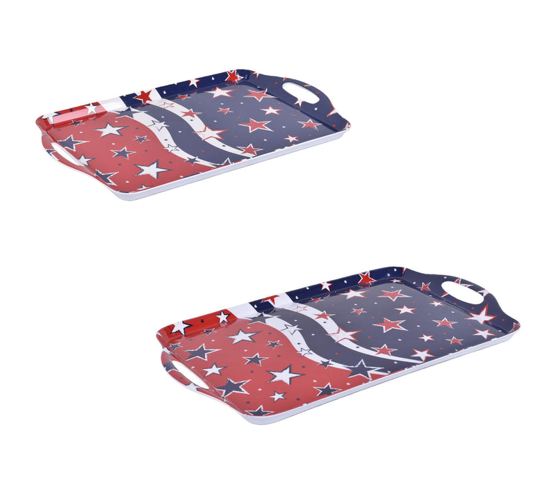 Temp-tations Set of 2 Melamine Trays With Handles — Main view
