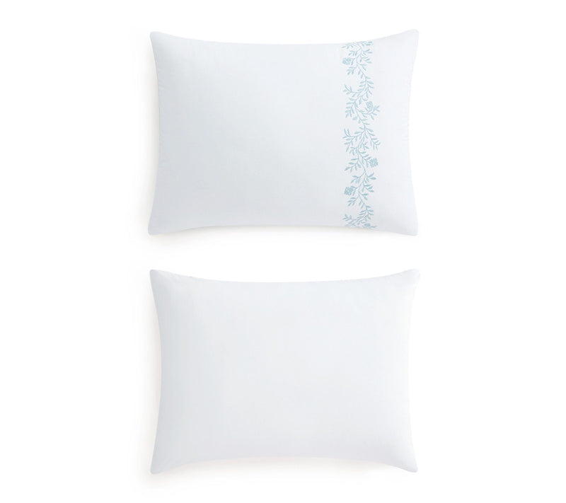 Martha Stewart Garden Path White/Blue Cotton Queen Duvet Set — View 4
